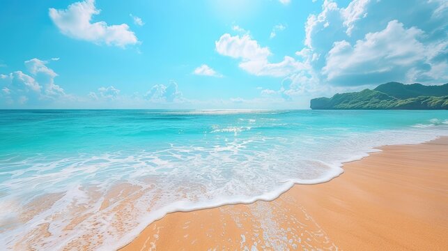 Sun-kissed beach with turquoise waters