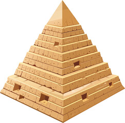 Pyramid Pencil: A Simple Cartoon of an Ancient Wonder