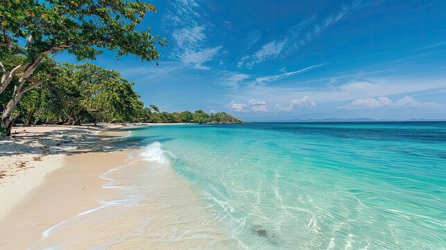 Sun-kissed beach with turquoise waters