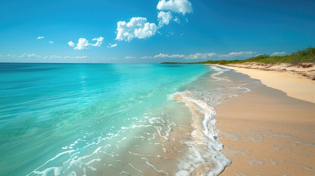 Sun-kissed beach with turquoise waters