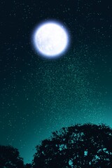 moon and stars