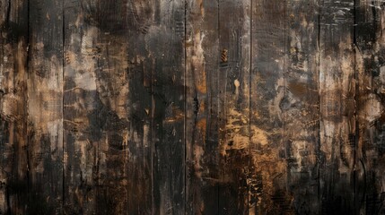 Obraz premium Vintage grunge wallpaper with dark wood texture and copy space