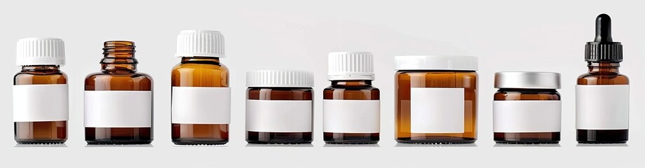 Empty Labeled Medicine Bottles