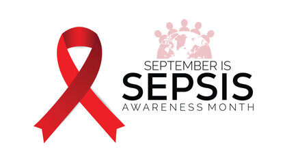 Sepsis Awareness Month is observed every year on September. banner design template Vector illustration background design.