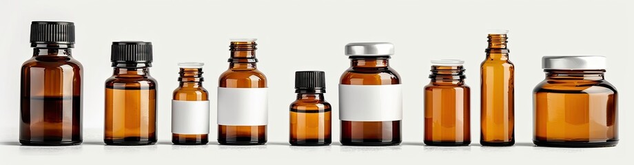 Assorted Medicine Bottles with Labels