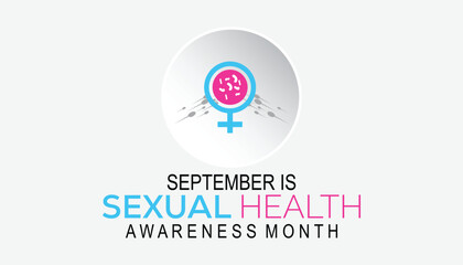 Sexual Health Awareness Month is observed every year on September. banner design template Vector illustration background design.