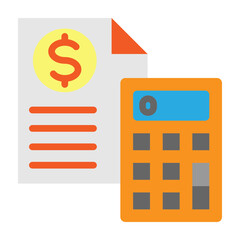 Accounting Vector Flat Icon Design