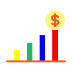 Profit Vector Flat Icon Design