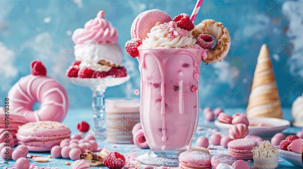 Canvas Prints sugary milkshake and sweet treats