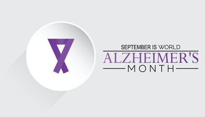 World Alzheimer's Month is observed every year on September. banner design template Vector illustration background design.