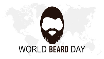 World Beard Day is observed every year on September. banner design template Vector illustration background design.