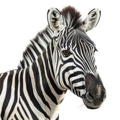 Fototapeta premium Zebra isolated on white background