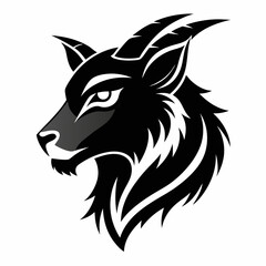 Animal logo icon black shape white background