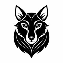 Animal logo icon black shape white background