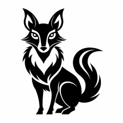 Animal logo icon black shape white background