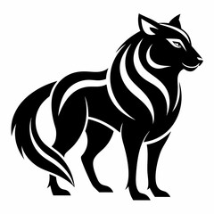 Animal logo icon black shape white background