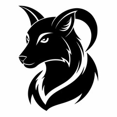 Animal logo icon black shape white background