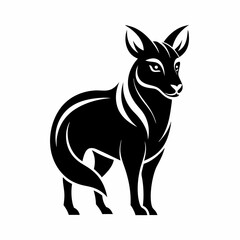 Animal logo icon black shape white background