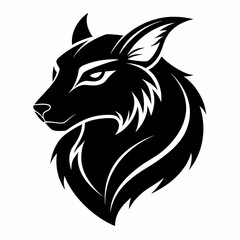 Animal logo icon black shape white background
