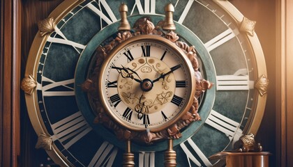 antique clock on the wall