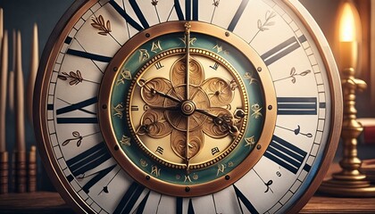 old clock on the wall of the house