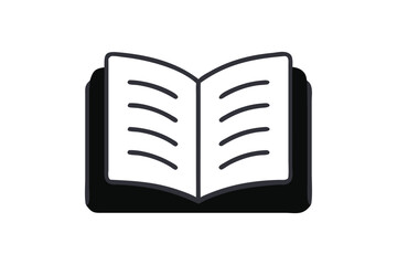 Book icon silhouette vector