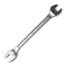 Silver Adjustable Wrench Isolated on White