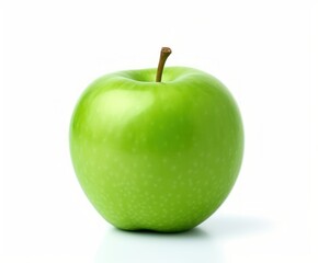 Fresh Green Apple on White Background