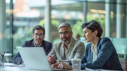 A business team meeting
