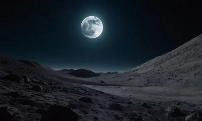 moon over the mountains