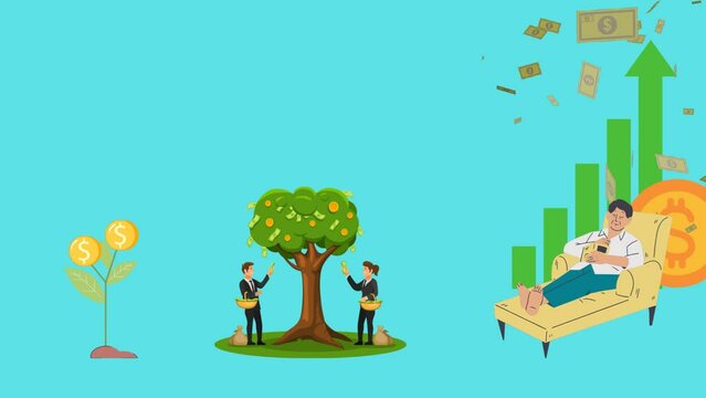 Visualizing financial success from investment to substantial income. Ideal for educational and motivational content related to investment.
