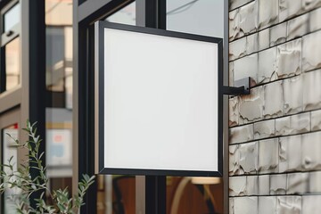 Empty Storefront Sign Display