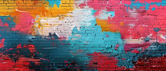 Obraz premium graffiti wall abstract background, idea for artistic pop art background backdrop 