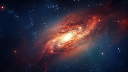 a spiral galaxy, with Beauty of deep space.,clouds, night sky