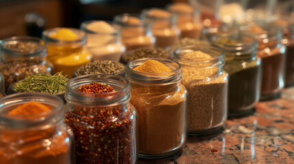 Spice Rack: A stylish, compact rack holding the jars, keeping them organized and easily accessible.
