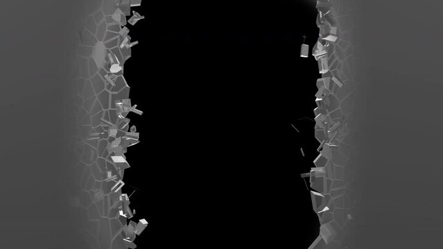 Reverse Transition Wall on Alpha Channel Background