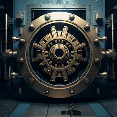 Naklejka premium Bank vault door