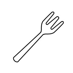fork icon vector illustration, isolated on white