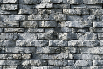 Fototapeta premium Gray Brick Wall with Irregular Pattern