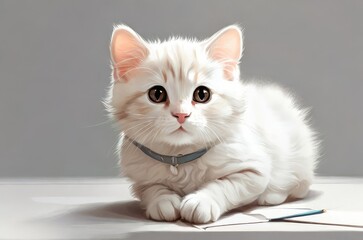 Obraz premium white persian cat