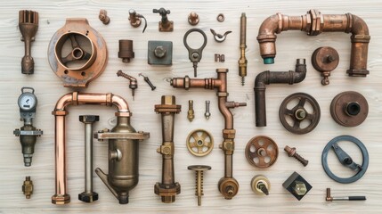 A collection of antique farm tools arranged as a unique art installation, paying homage to the hard work of generations past.