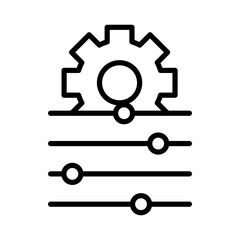 control panel linear logo mark in black and white