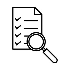 assessment linear logo mark in black and white