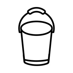 bucket linear logo mark in black and white