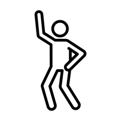 dance linear logo mark in black and white