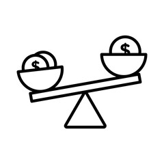 Compare price linear logo mark in black and white