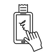 Finger confirms signature linear logo mark in black and white