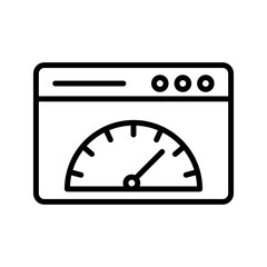 Page speed linear logo mark in black and white