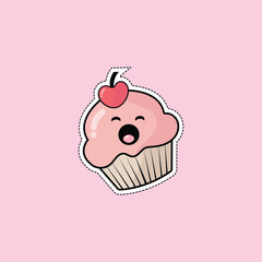Cake Cute Icon Vector Design