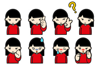 女の子表情セット